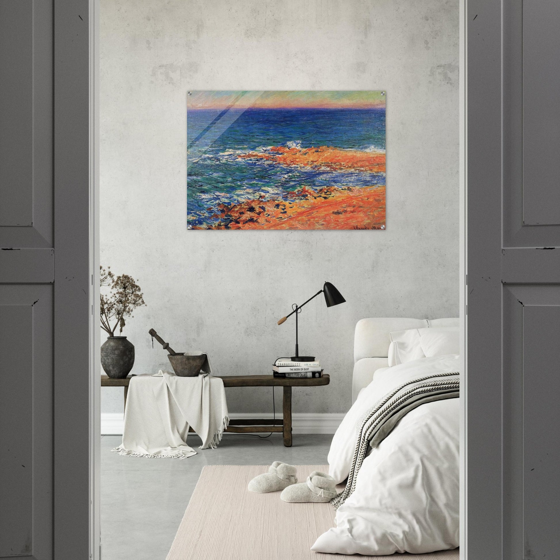 The Big Blue Sea in Antibes - claude monet Acrylic Print - 70x100 cm / 28x40″ inches