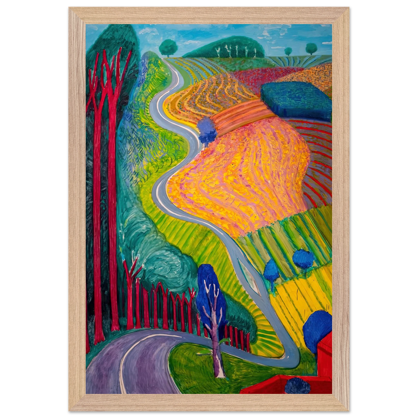 David Hockney - David Hockney Wall art - A2 (42 x 59.4  cm) - Fine Art Poster-canvas - -