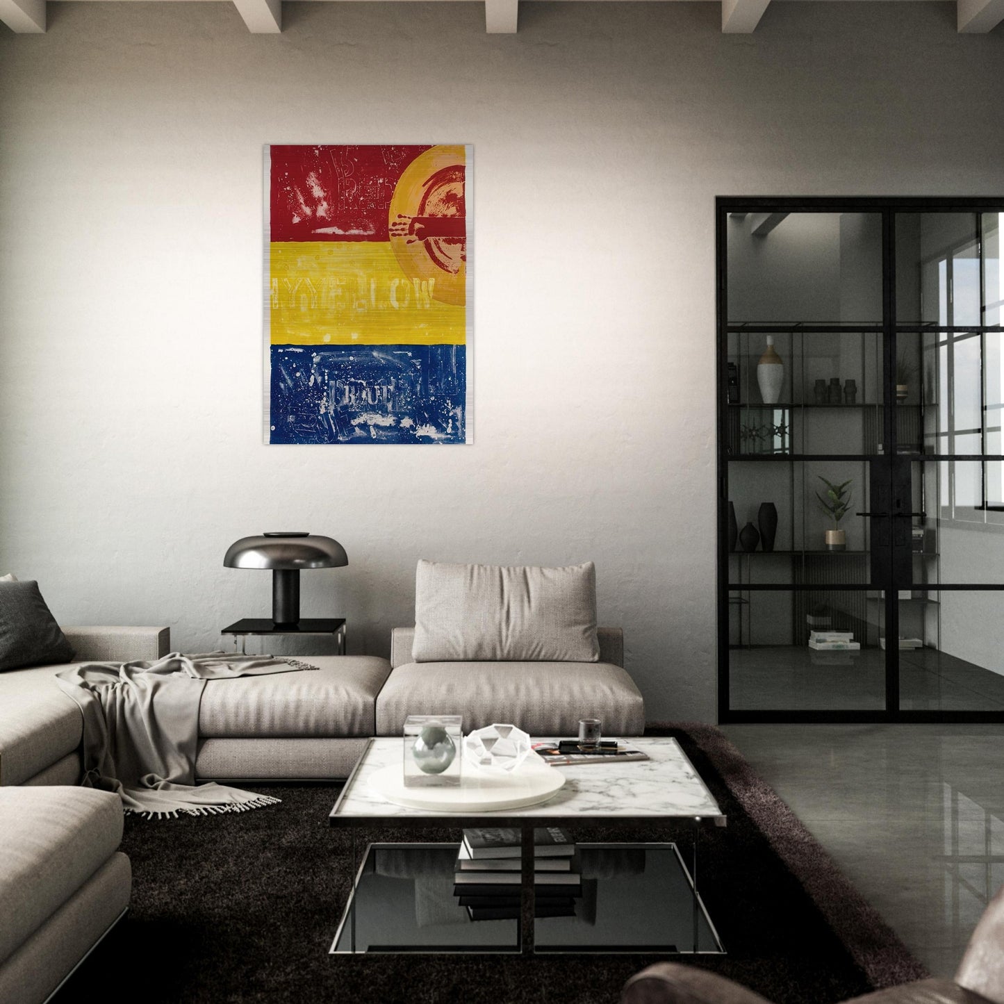PERISCOPE I ULAE 200 - Jasper Johns Brushed Aluminum Print - 70x100 cm / 28x40 inches | Jasper Johns Aluminum Print | Jasper Johns Prints