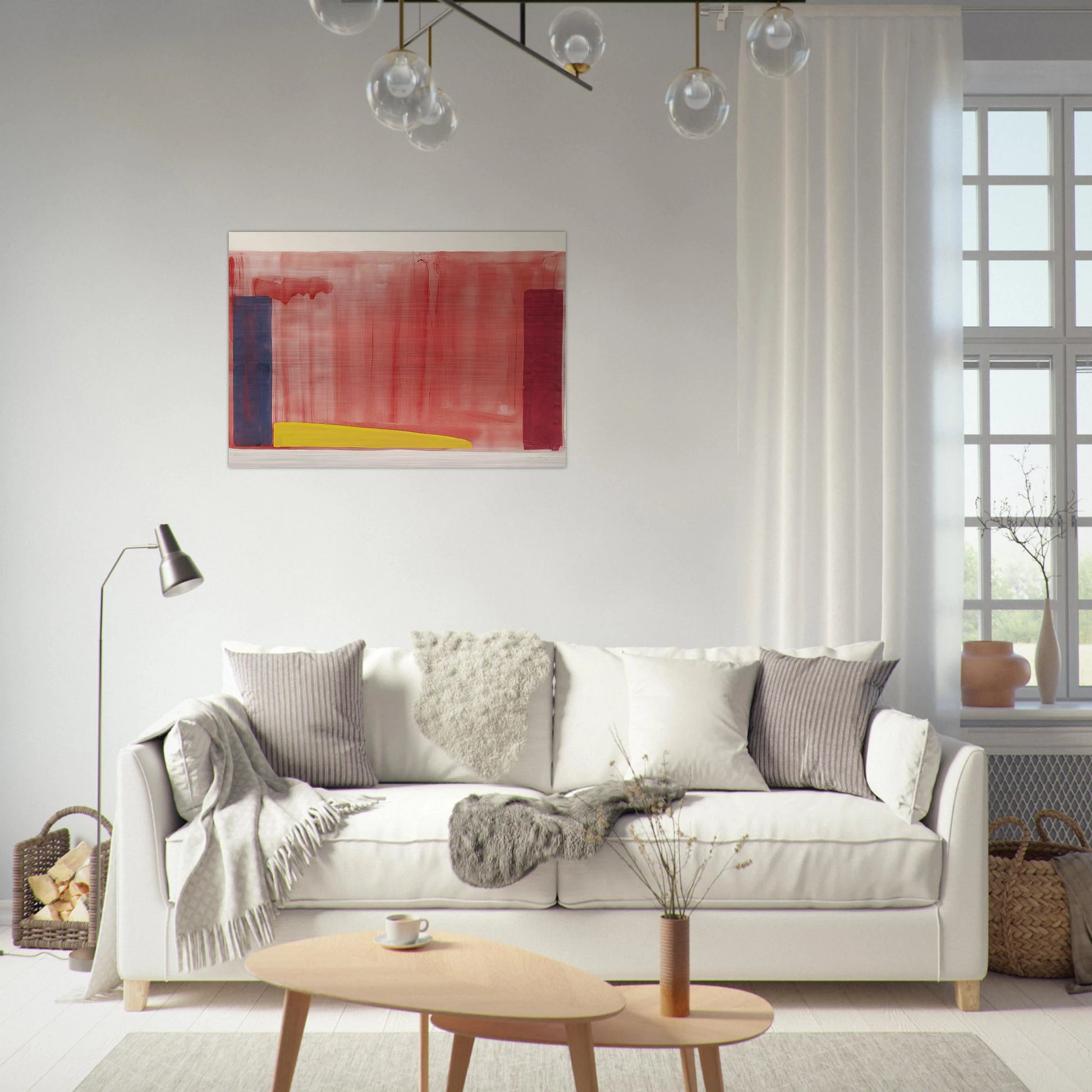 Untitled - Color Field Painting - John Hoyland Brushed Aluminum Print - 70x100 cm / 28x40 inches | John Hoyland Aluminum Print | John Hoyland Prints