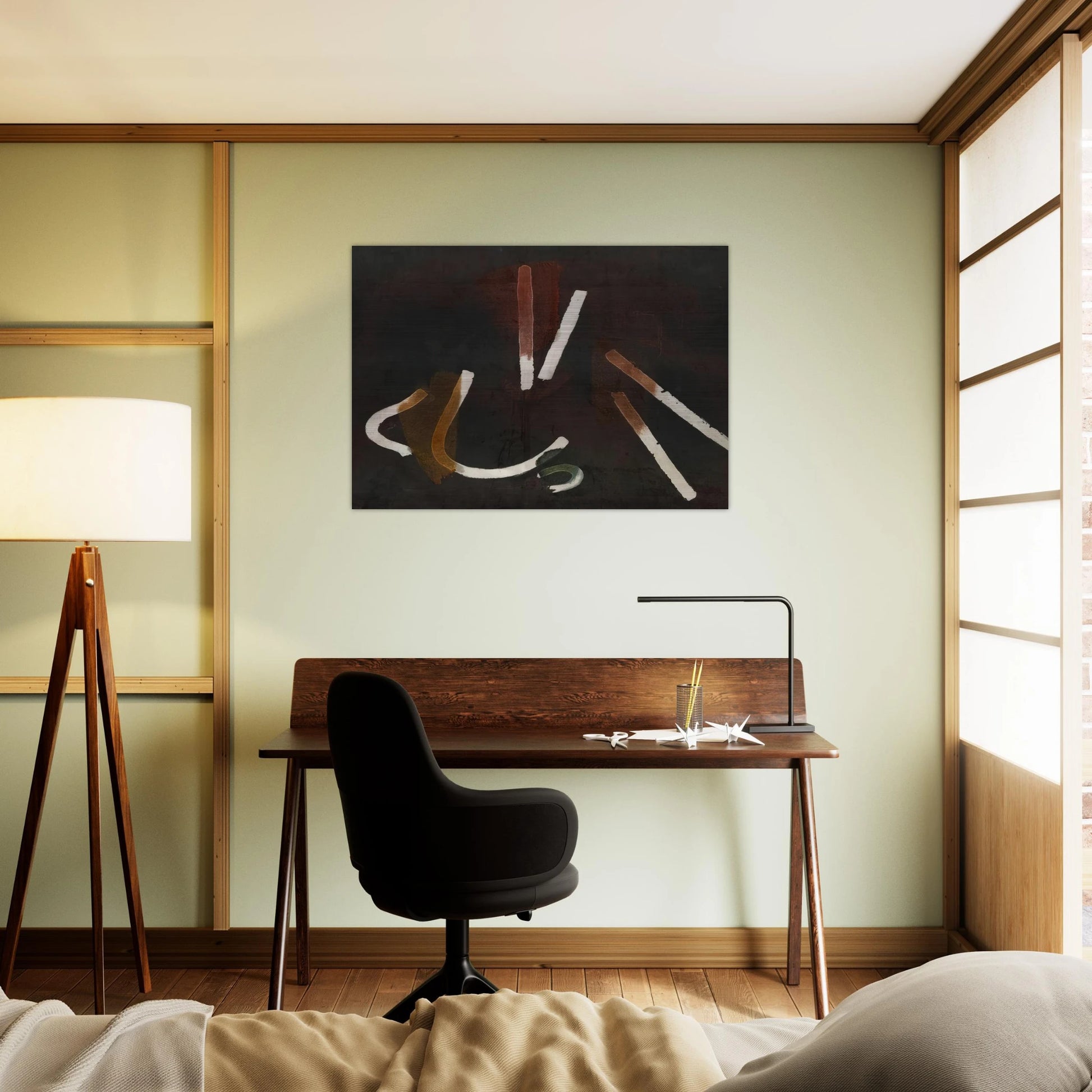 Composition Brun - 1933 - John Ferren Brushed Aluminum Print - 70x100 cm / 28x40 inches | John Ferren Aluminum Print | John Ferren Prints
