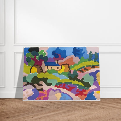 Ferme en Bretagne - Fauvism - Charles Lapicque Brushed Aluminum Print - 70x100 cm / 28x40 inches | Charles Lapicque Aluminum Print | Charles Lapicque Prints