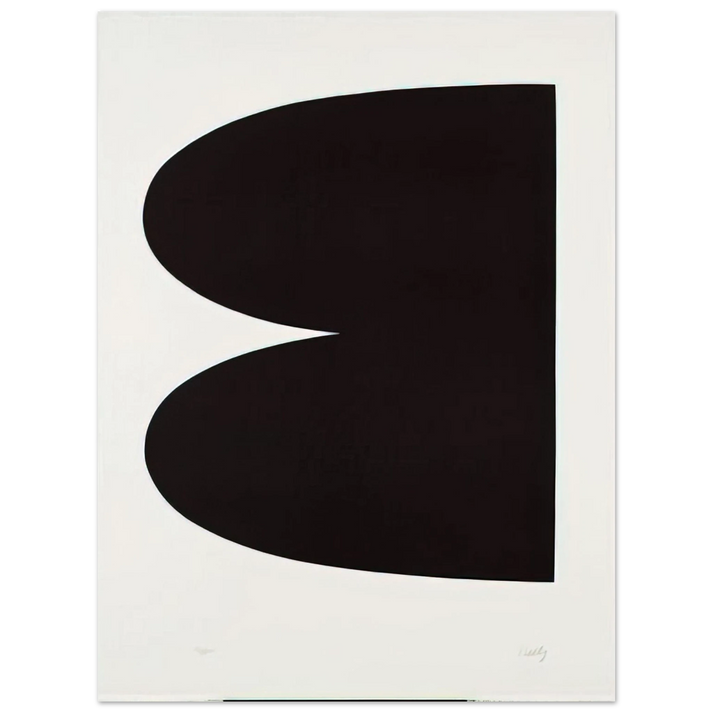 Ellsworth Kelly - Black from Suite of Twenty-Seven Color Lithographs  75x100 cm / 30x40inches Fine Art Poster