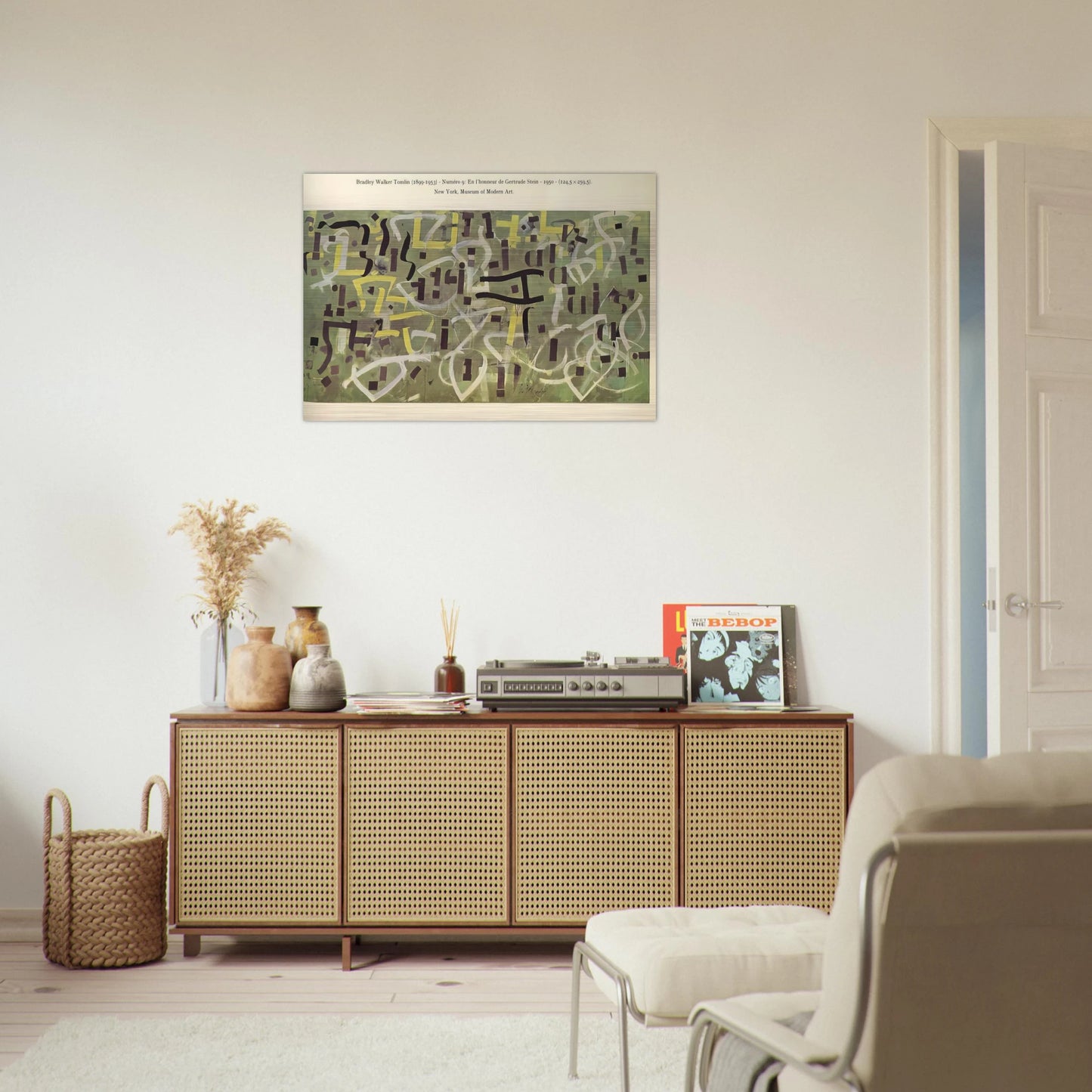 Number 9. In Praise of Gertrude Stein - 1950 - Bradley Walker Tomlin Brushed Aluminum Print - 70x100 cm / 28x40 inches | Bradley Walker Tomlin Aluminum Print | Bradley Walker Tomlin Prints