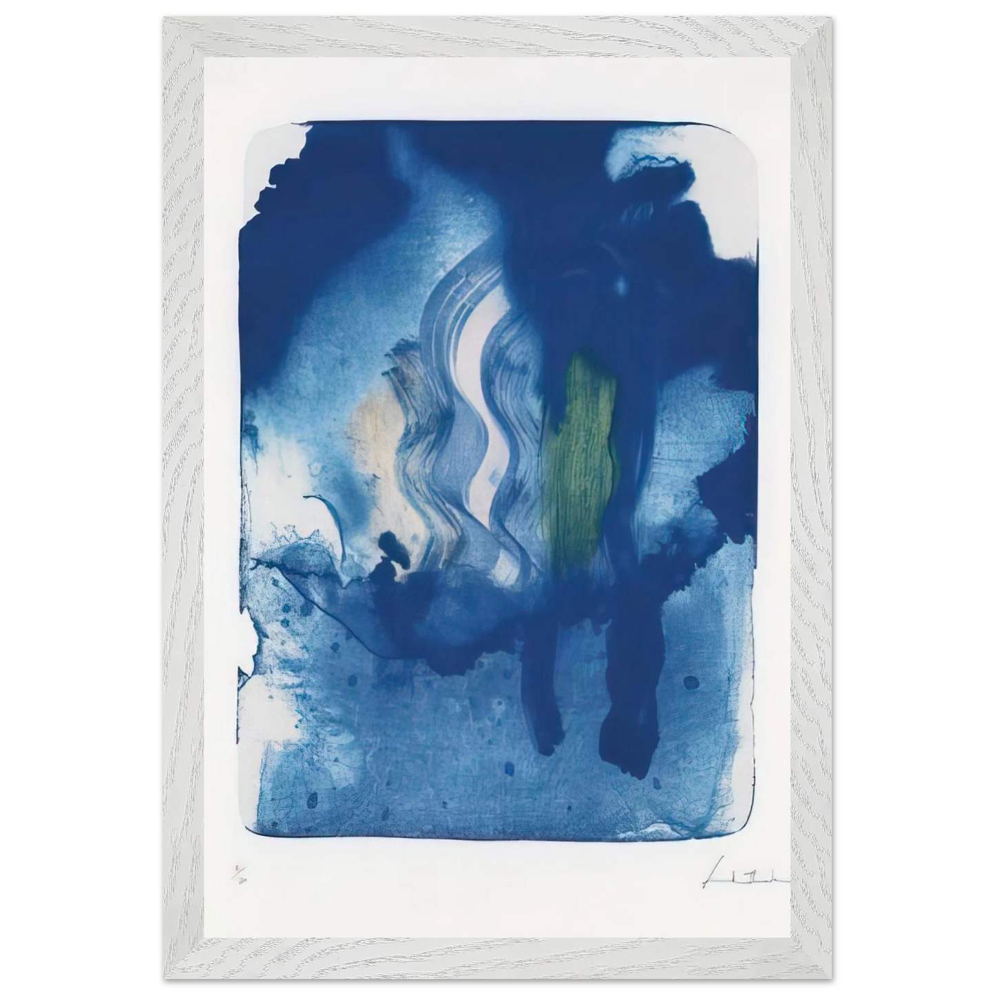 Helen Frankenthaler - Reflections V - 1995 Wall art - 27x35 cm / 11x14 inches - Fine Art Poster-canvas - -