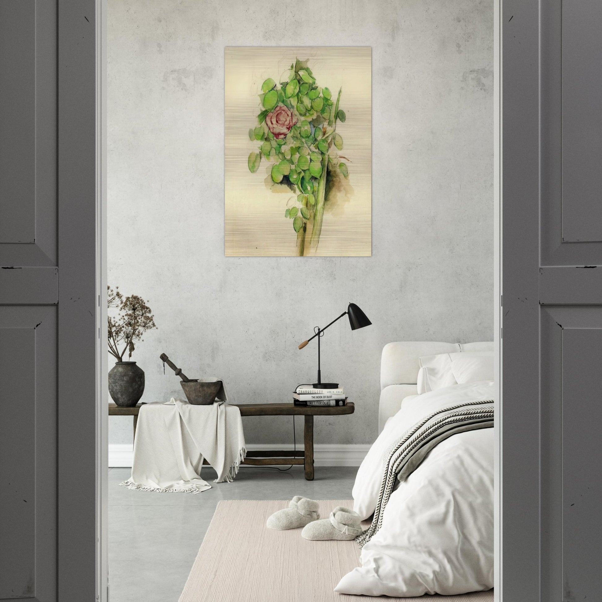 Rose Bush - Paul Cézanne Brushed Aluminum Print - 70x100 cm / 28x40 inches | Paul Cézanne Aluminum Print | Paul Cézanne Prints