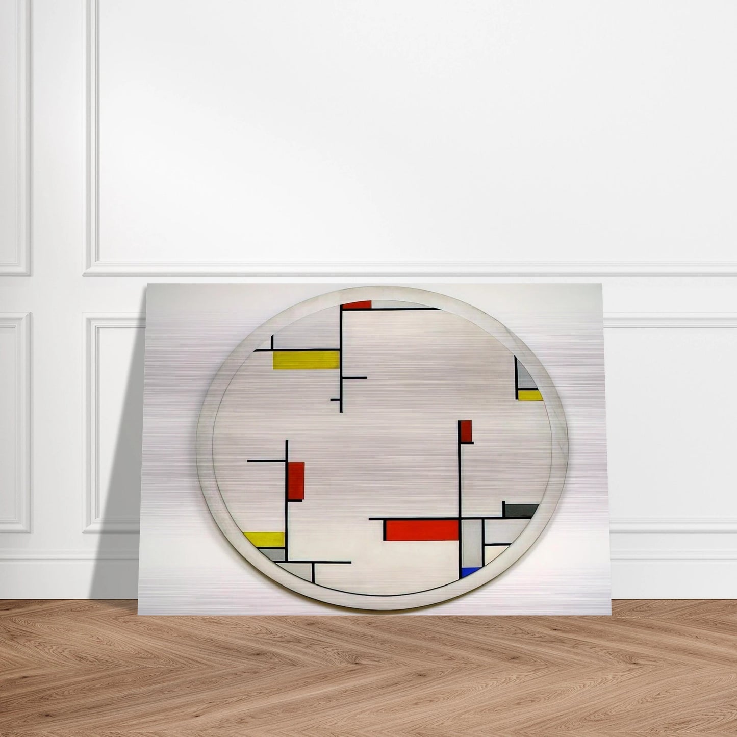Relational Painting, Tondo #1 - 1944 - Fritz Glarner Brushed Aluminum Print - 70x100 cm / 28x40 inches | Fritz Glarner Aluminum Print | Fritz Glarner Prints