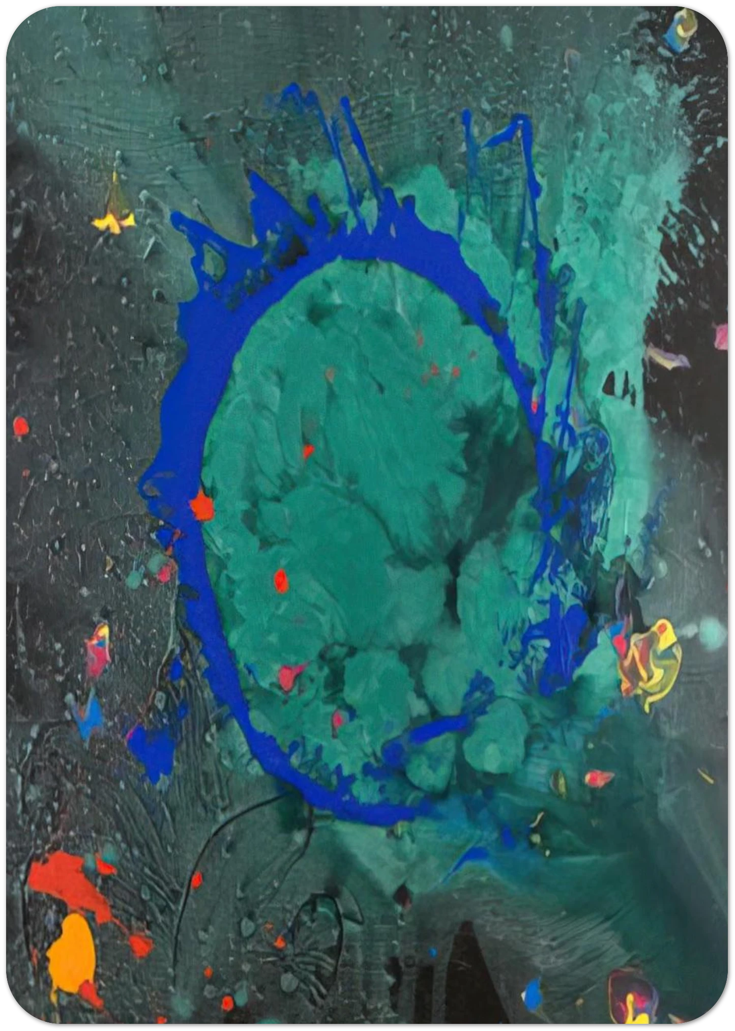 Jade Buddha 23.07.08 - 2008 By John Hoyland Pack of 10 Post Cards | John Hoyland Post Cards | A6 (10.5 x 14.8 cm) - 4.1 x 5.8 inches