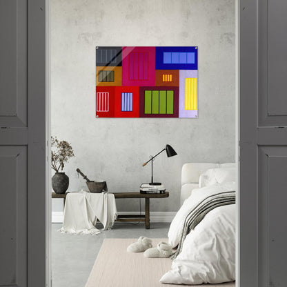 The Time Machine - 2002 - Peter Halley Acrylic Print - 70x100 cm / 28x40″ inches