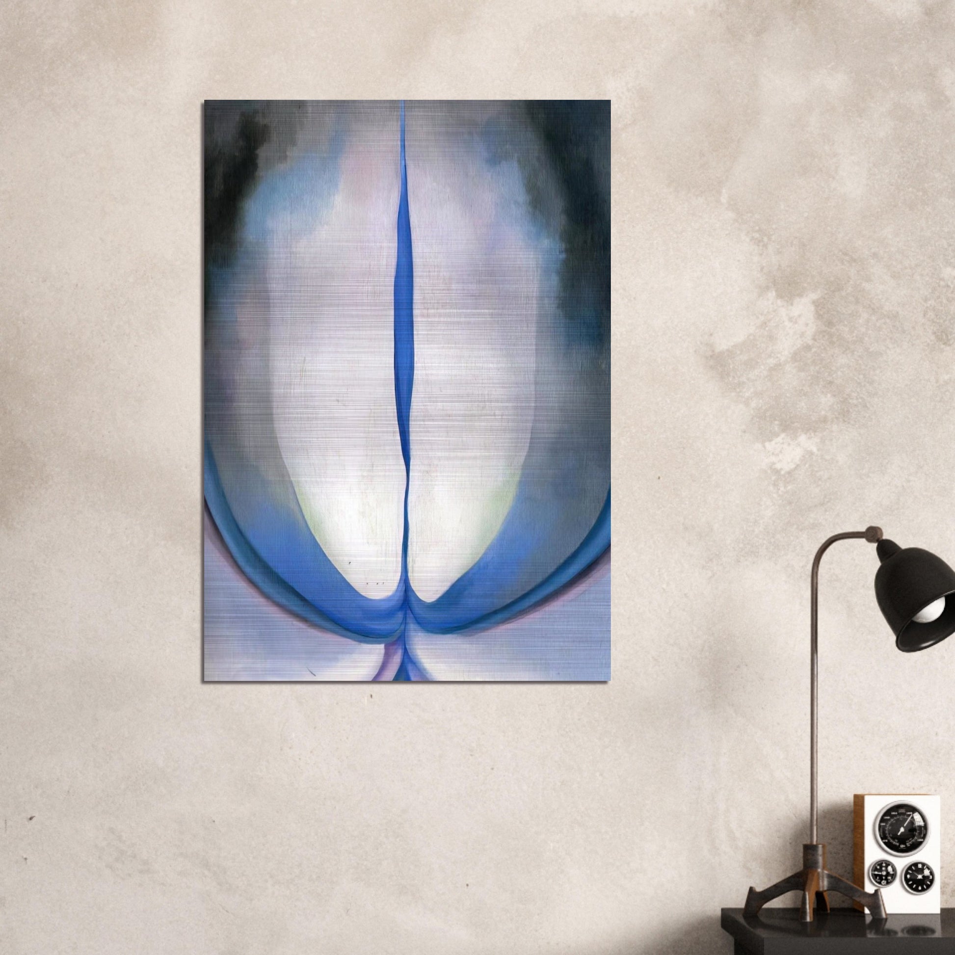 Blue Line - Georgia O'Keeffe Brushed Aluminum Print - 70x100 cm / 28x40 inches | Georgia O'Keeffe Aluminum Print | Georgia O'Keeffe Prints