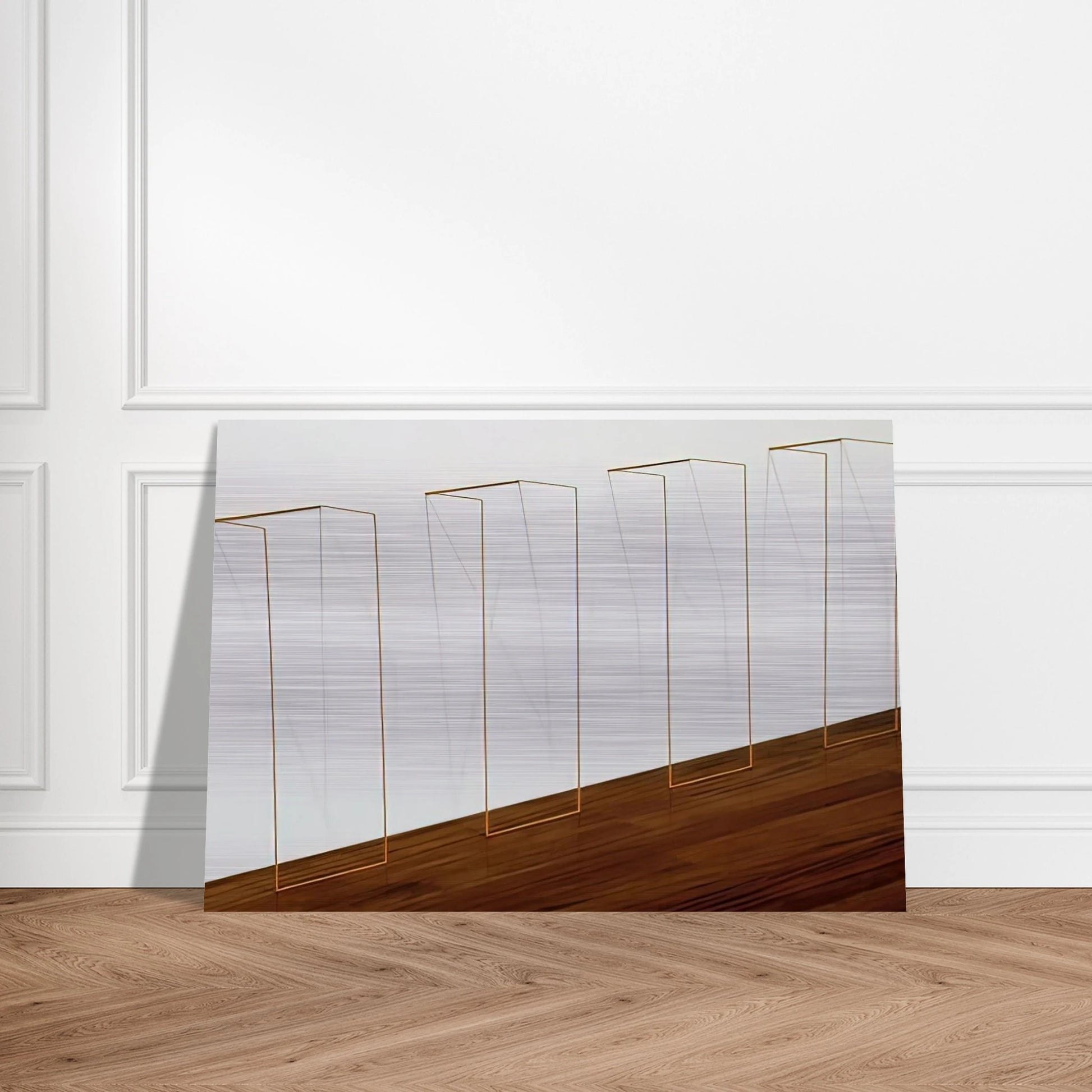 Untitled - 1968 - Fred Sandback Brushed Aluminum Print - 70x100 cm / 28x40 inches | Fred Sandback Aluminum Print | Fred Sandback Prints