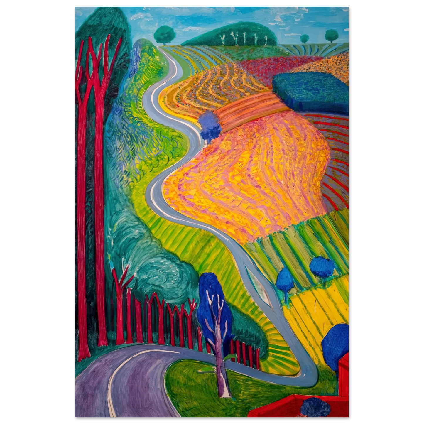 David Hockney - David Hockney Wall art - 30x45 cm / 12x18 inches - Fine Art Poster-canvas - -