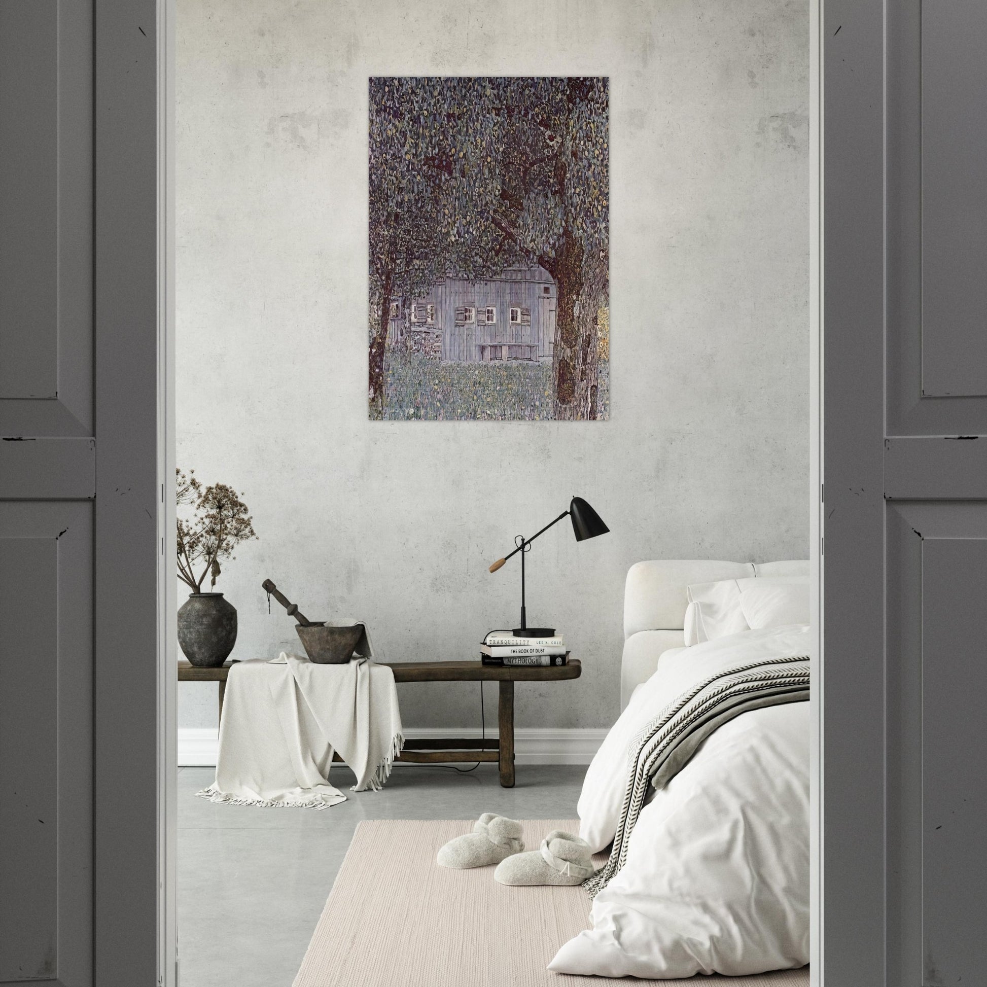 FARMHOUSE IN UPPER AUSTRIA 1912 - Gustav Klimt Brushed Aluminum Print - 70x100 cm / 28x40 inches | Gustav Klimt Aluminum Print | Gustav Klimt Prints