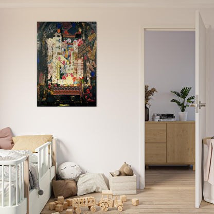 Window on Montana - PD Pattern and Decoration - Miriam Schapiro Brushed Aluminum Print - 70x100 cm / 28x40 inches | Miriam Schapiro Aluminum Print | Miriam Schapiro Prints