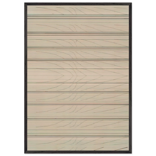 Untitled - 1970 N17 - Nasreen Mohamedi 70x100 cm / 28x40 inches Framed Art Print – Black Wooden Frame