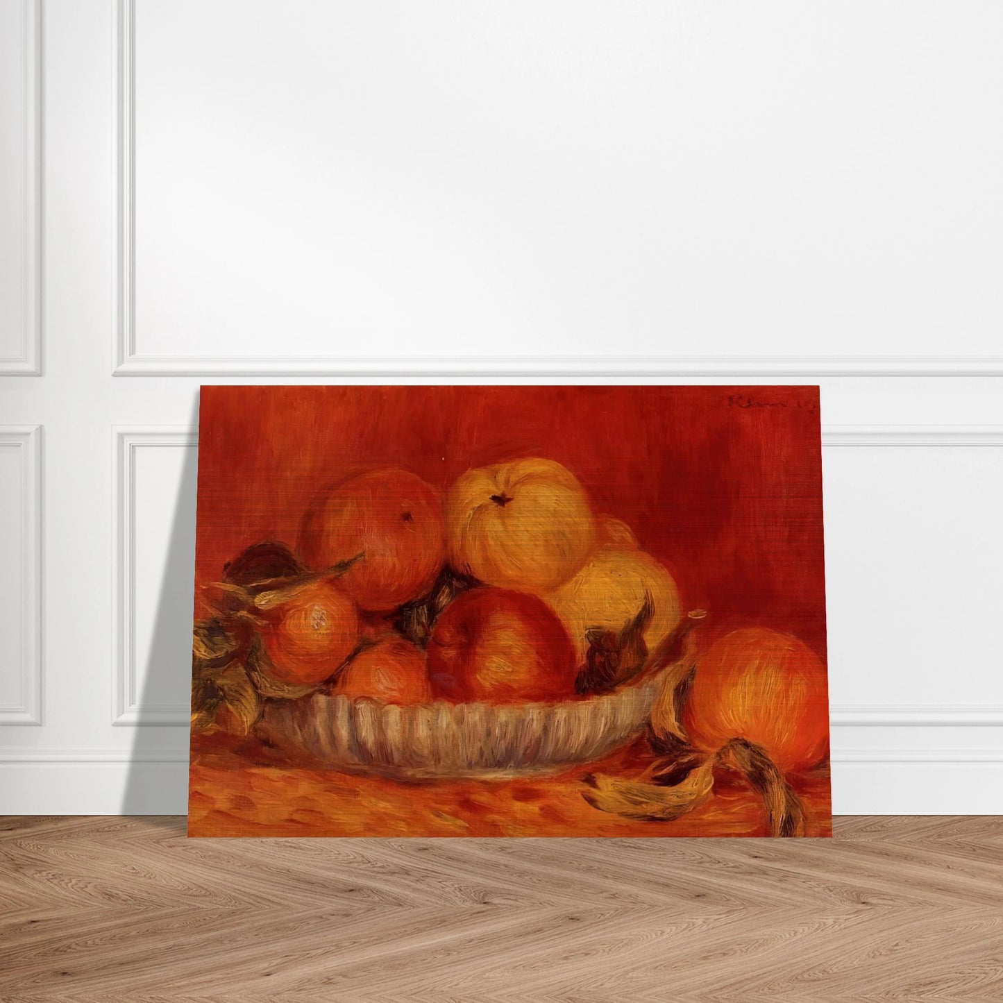 Still Life with Apples and Oranges - Pierre-Auguste Renoir Brushed Aluminum Print - 70x100 cm / 28x40 inches | Pierre-Auguste Renoir Aluminum Print | Pierre-Auguste Renoir Prints