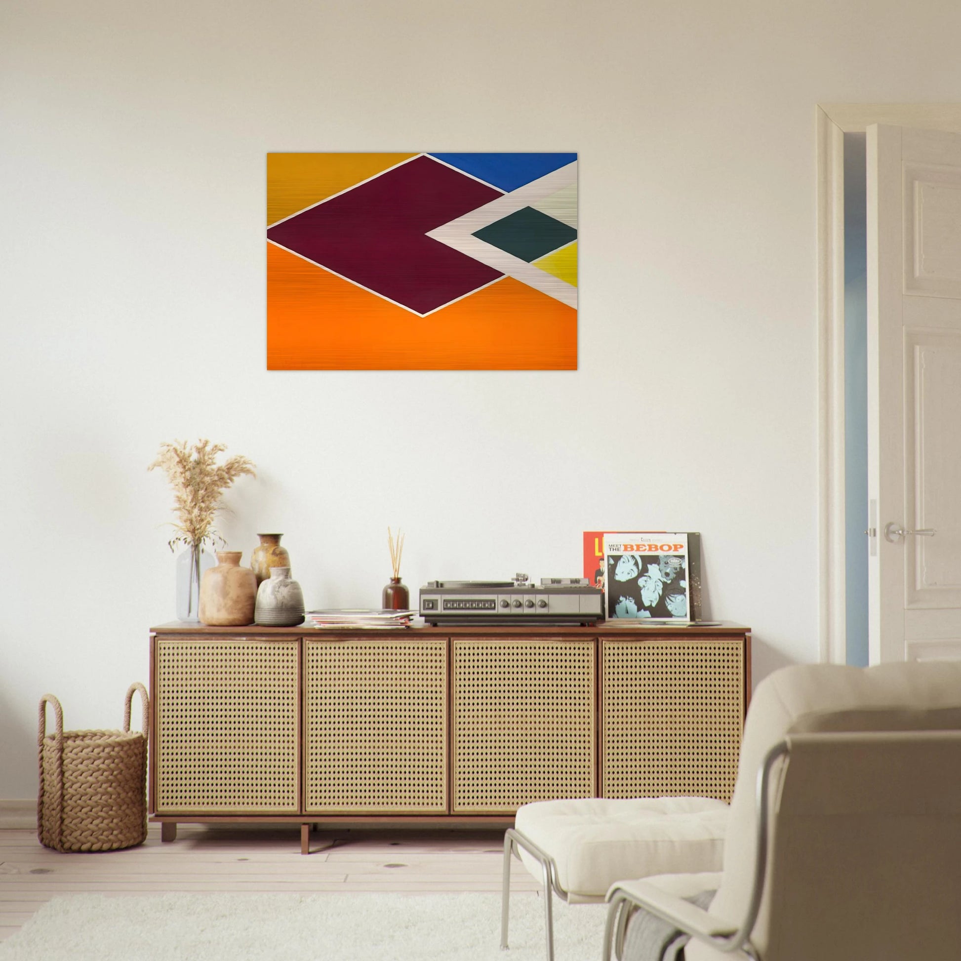 Batticaloa from the Diamond Drill series - Hard Edge Painting - Larry Zox Brushed Aluminum Print - 70x100 cm / 28x40 inches | Larry Zox Aluminum Print | Larry Zox Prints