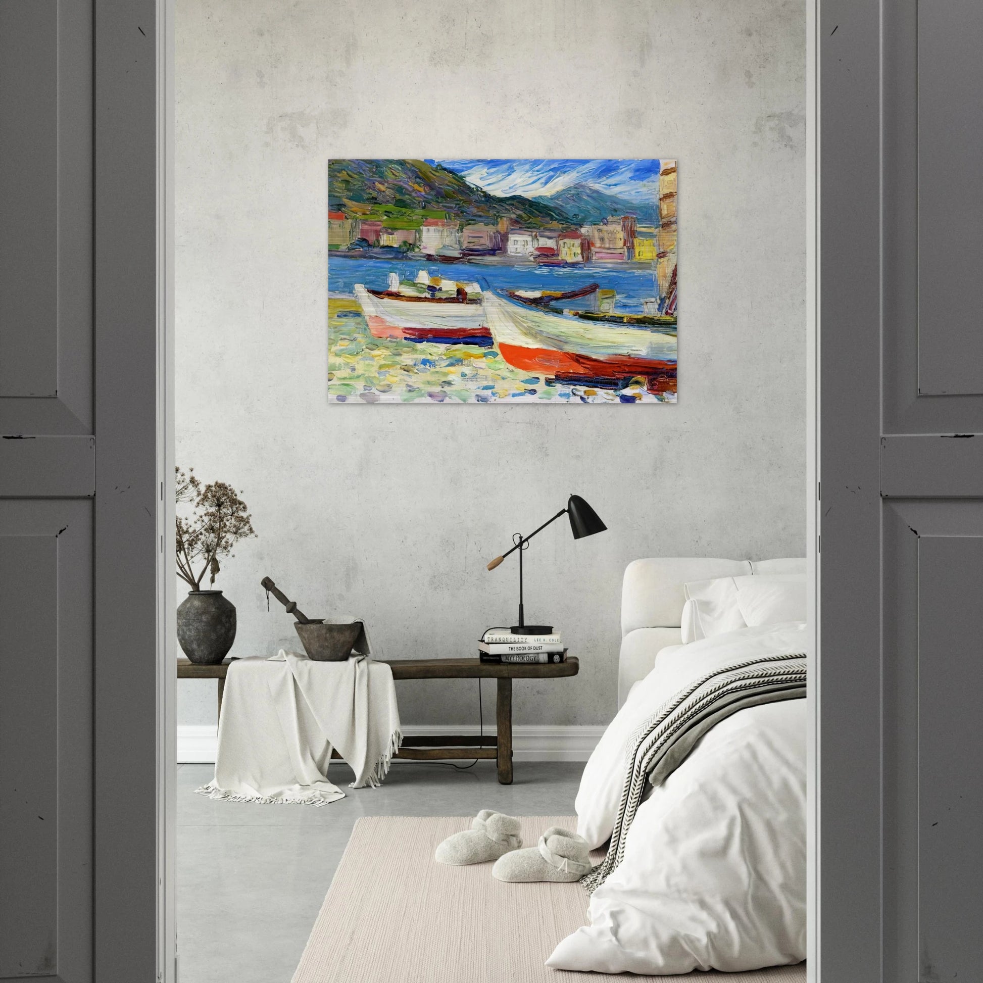 RAPALLO BOATS - Wassily Kandinsky Brushed Aluminum Print - 70x100 cm / 28x40 inches | Wassily Kandinsky Aluminum Print | Wassily Kandinsky Prints