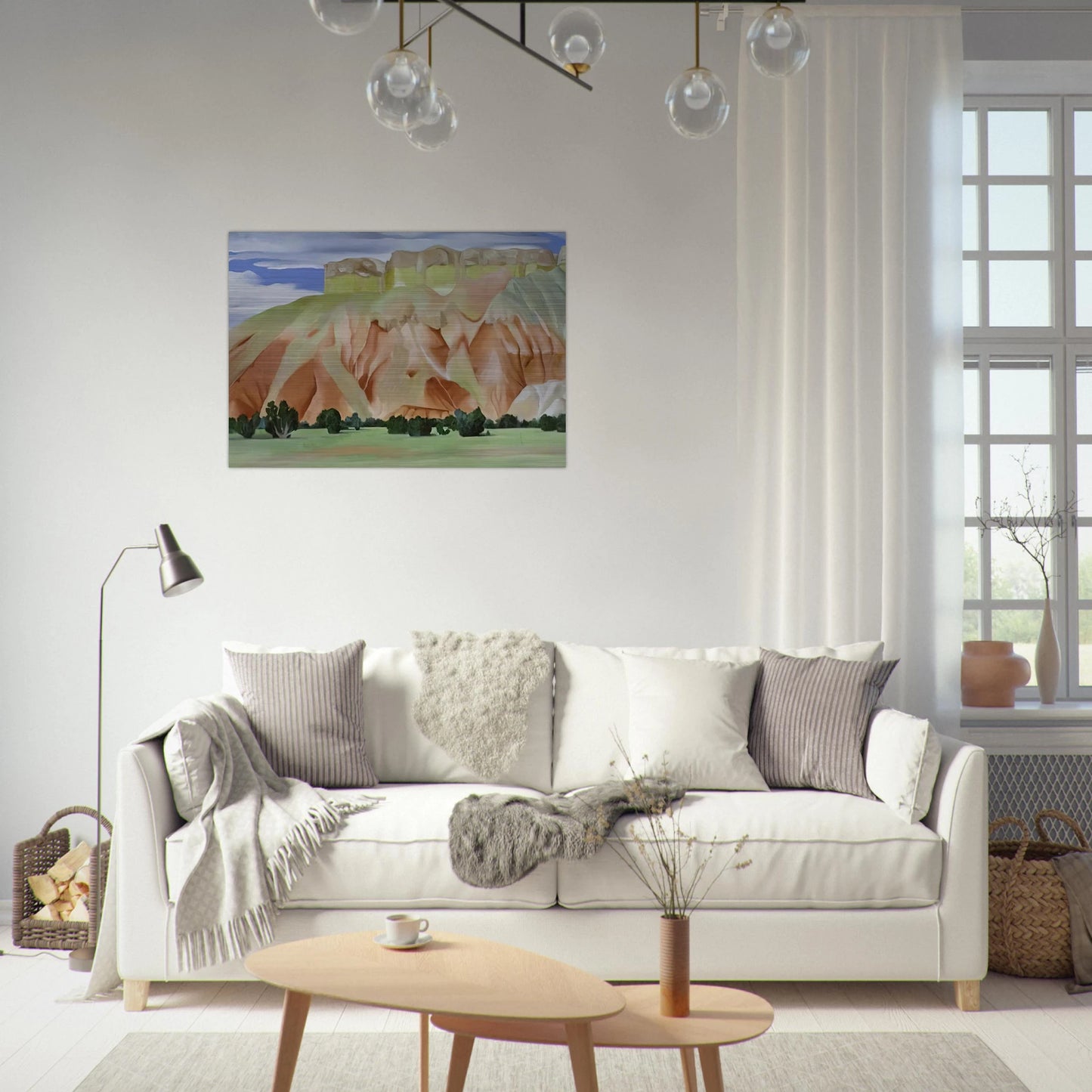 My Backyard - Georgia O'Keeffe Brushed Aluminum Print - 70x100 cm / 28x40 inches | Georgia O'Keeffe Aluminum Print | Georgia O'Keeffe Prints