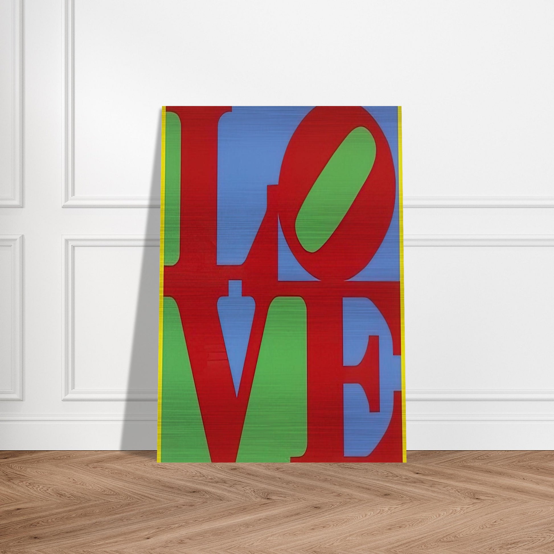 Heliotherapy Love - Robert Indiana Brushed Aluminum Print - 70x100 cm / 28x40 inches | Robert Indiana Aluminum Print | Robert Indiana Prints