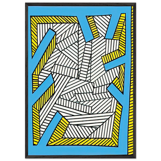 Pumpkin - 1998 - Nicholas Krushenick 70x100 cm / 28x40 inches Framed Art Print – Black Wooden Frame
