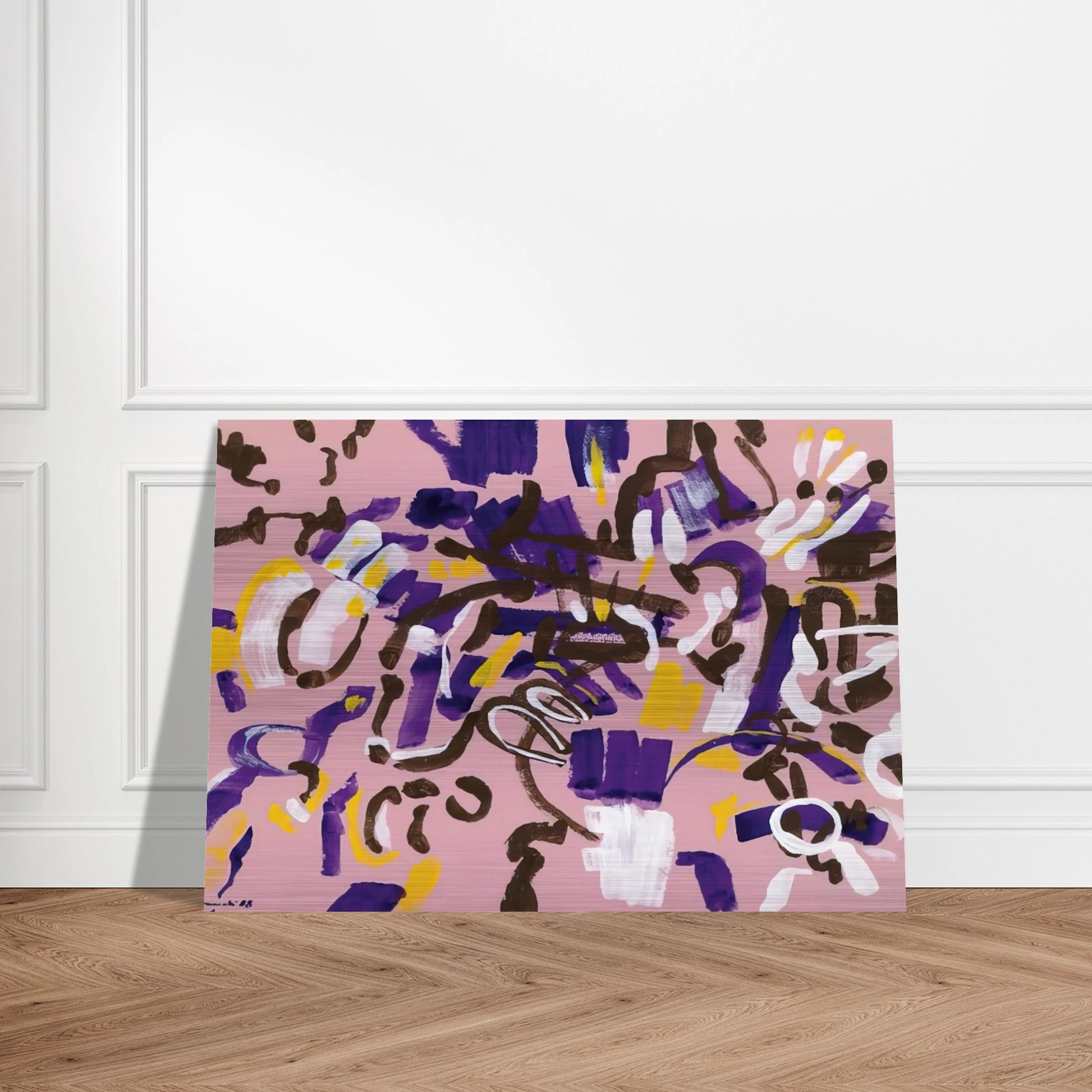 Rosa-Viola-Bianco - 1968 - Carla Accardi Brushed Aluminum Print - 70x100 cm / 28x40 inches | Carla Accardi Aluminum Print | Carla Accardi Prints