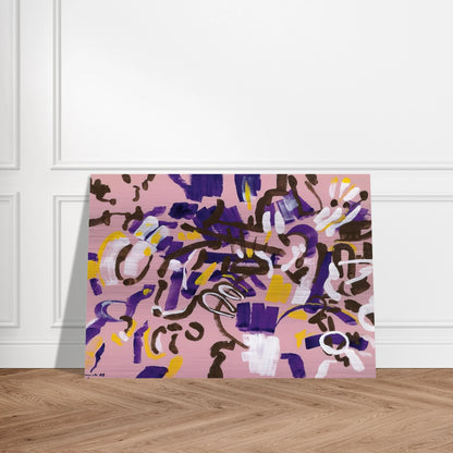 Rosa-Viola-Bianco - 1968 - Carla Accardi Brushed Aluminum Print - 70x100 cm / 28x40 inches | Carla Accardi Aluminum Print | Carla Accardi Prints
