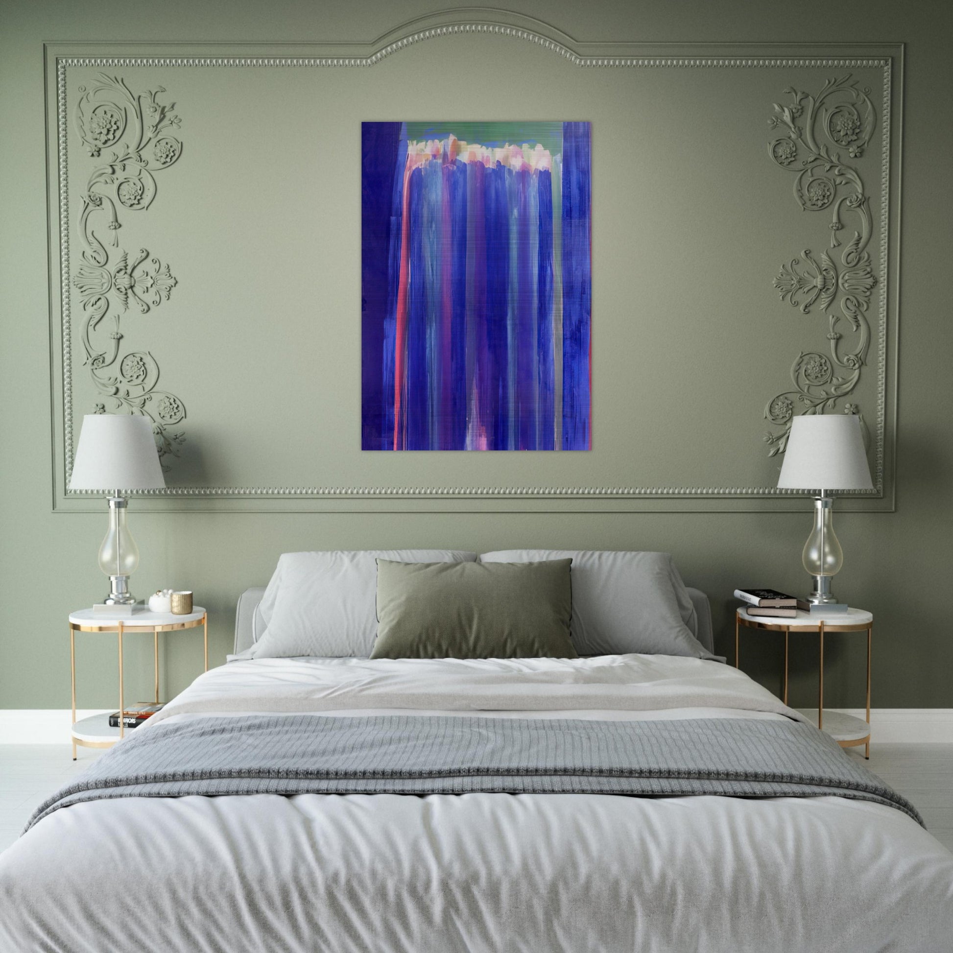 Marine Mystery - 1972 - Ronnie Landfield Brushed Aluminum Print - 70x100 cm / 28x40 inches | Ronnie Landfield Aluminum Print | Ronnie Landfield Prints
