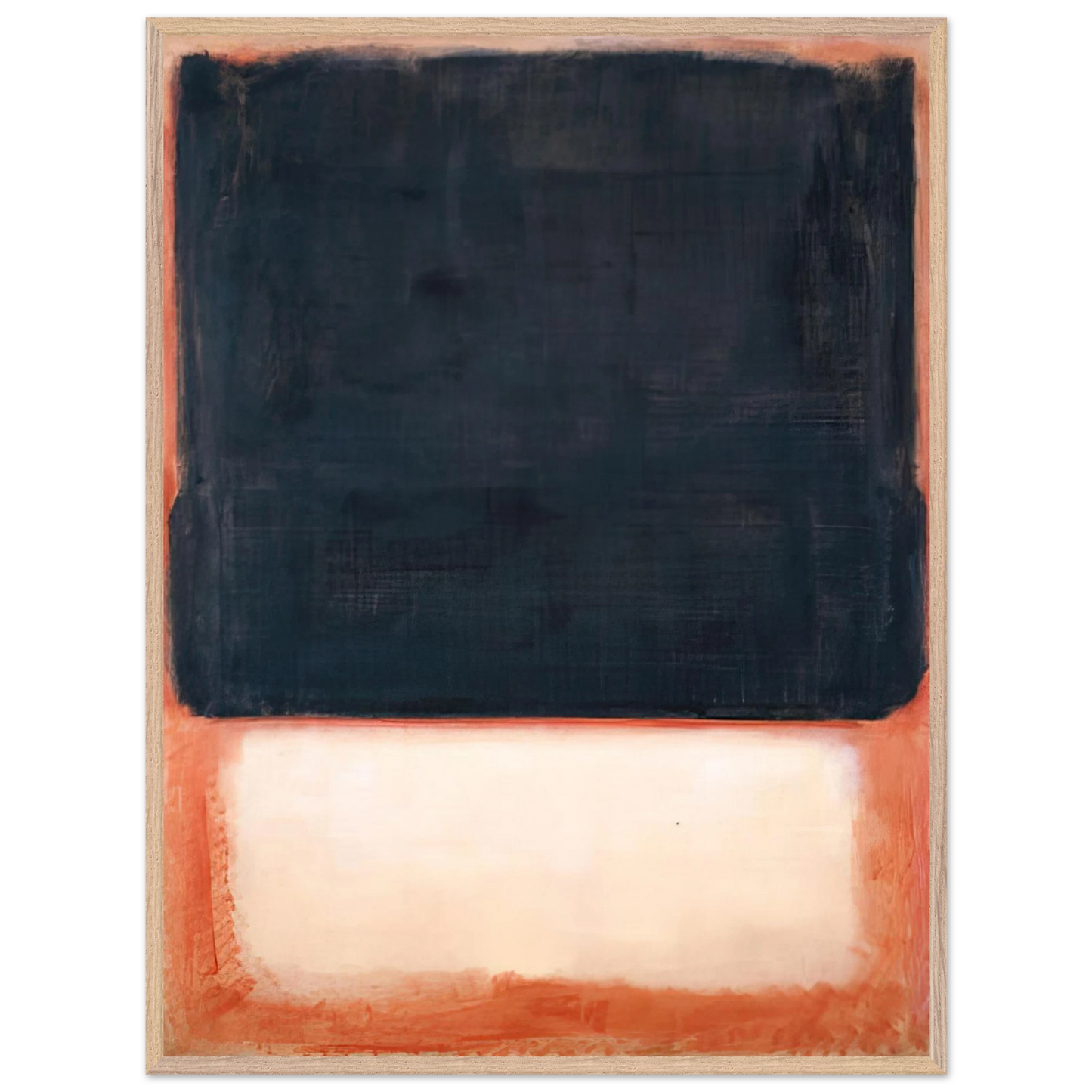Mark Rothko - No. 7 Dark Over Light - 1954 Wall Art - 21x29.7 cm / 8x12" - Premium Wooden Framed Poster With Fine Art Paper-canvas - Black frame