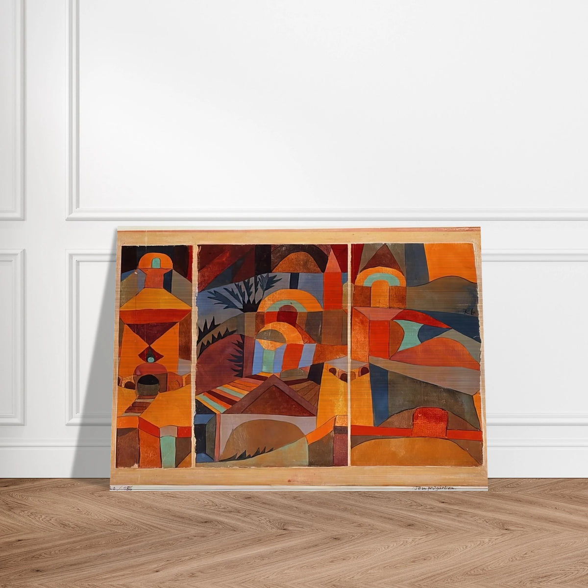 TEMPLE GARDENS 1920 - Paul Klee Brushed Aluminum Print - 70x100 cm / 28x40 inches | Paul Klee Aluminum Print | Paul Klee Prints