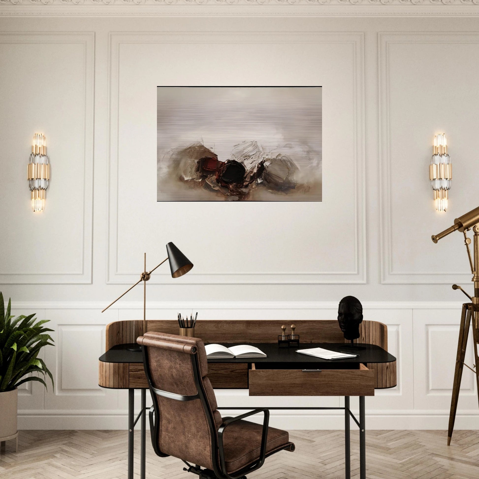 N 300 1960 - Luis Feito Brushed Aluminum Print - 70x100 cm / 28x40 inches | Luis Feito Aluminum Print | Luis Feito Prints