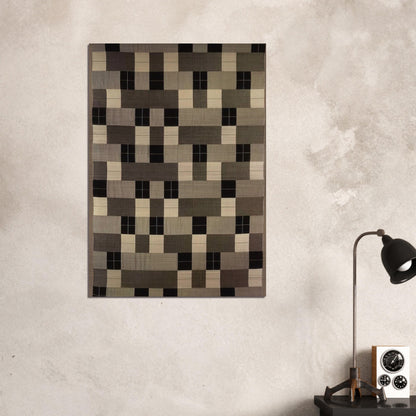 BLACK WHITE GRAY 1964 - Anni Albers Brushed Aluminum Print - 70x100 cm / 28x40 inches | Anni Albers Aluminum Print | Anni Albers Prints