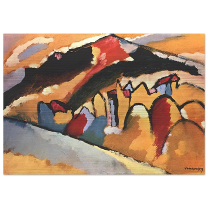 STUDY FOR AUTUMN 1909 - Wassily Kandinsky Brushed Aluminum Print - 70x100 cm / 28x40 inches | Wassily Kandinsky Aluminum Print | Wassily Kandinsky Prints