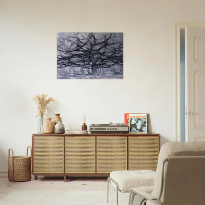 The Gray Tree - Piet Mondrian Brushed Aluminum Print - 70x100 cm / 28x40 inches | Piet Mondrian Aluminum Print | Piet Mondrian Prints