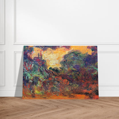 The Artist's House, View from the Rose Garden - claude monet Brushed Aluminum Print - 70x100 cm / 28x40 inches | claude monet Aluminum Print | claude monet Prints
