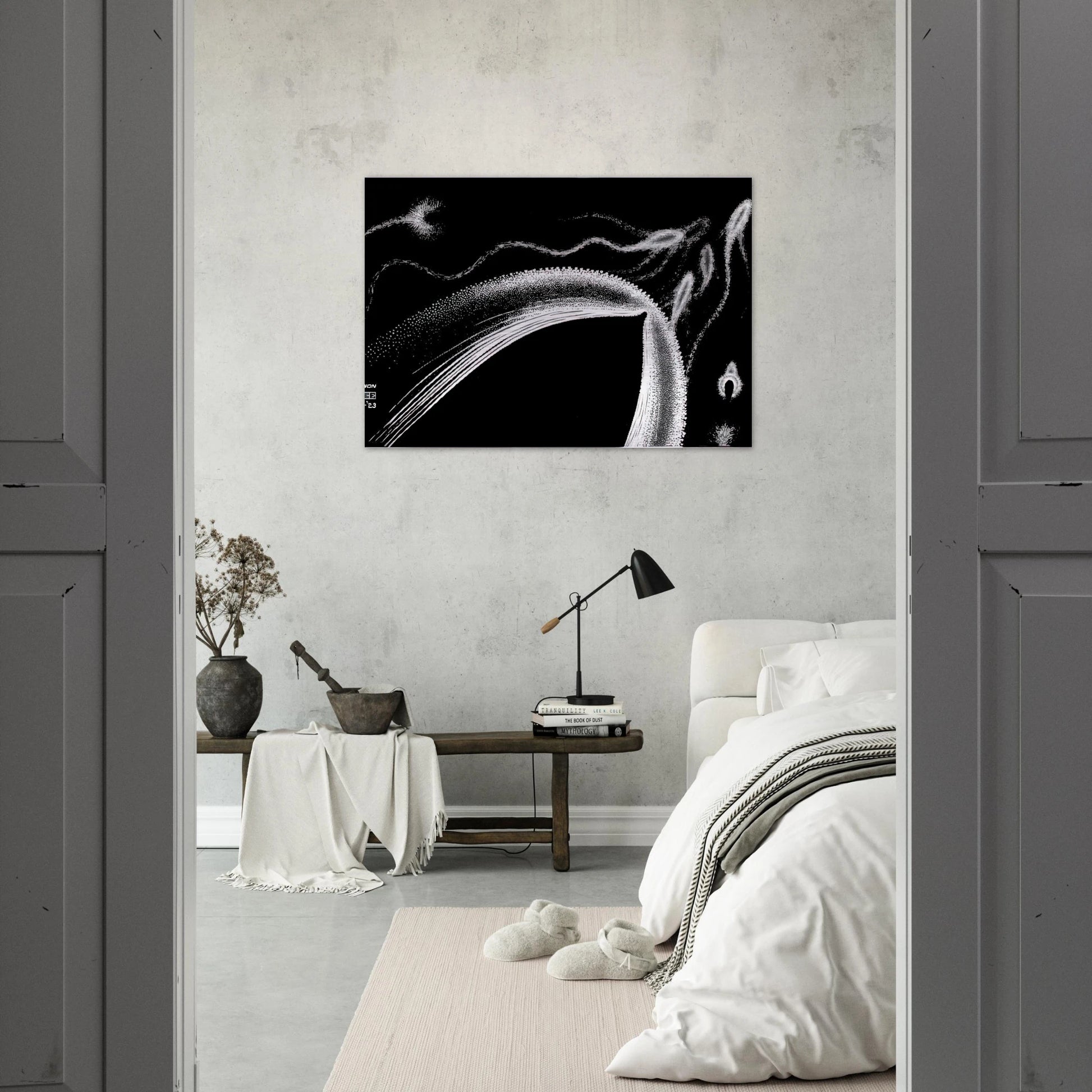 DOLPHINS - MC Escher Brushed Aluminum Print - 70x100 cm / 28x40 inches | MC Escher Aluminum Print | MC Escher Prints