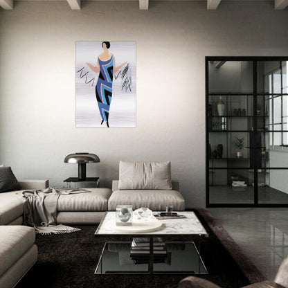 FASHION ILLUSTRATION 4 - Sonia Delaunay Brushed Aluminum Print - 70x100 cm / 28x40 inches | Sonia Delaunay Aluminum Print | Sonia Delaunay Prints