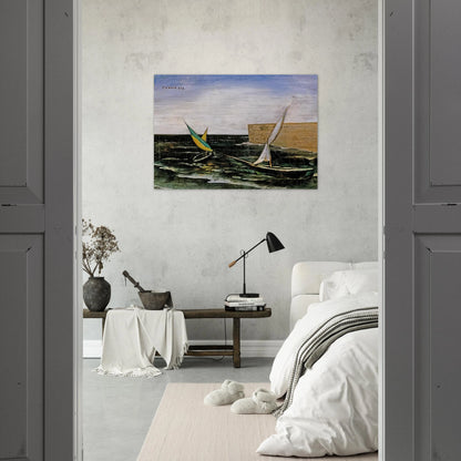 VELE NEL PORTO - Carlo Carra Brushed Aluminum Print - 70x100 cm / 28x40 inches | Carlo Carra Aluminum Print | Carlo Carra Prints