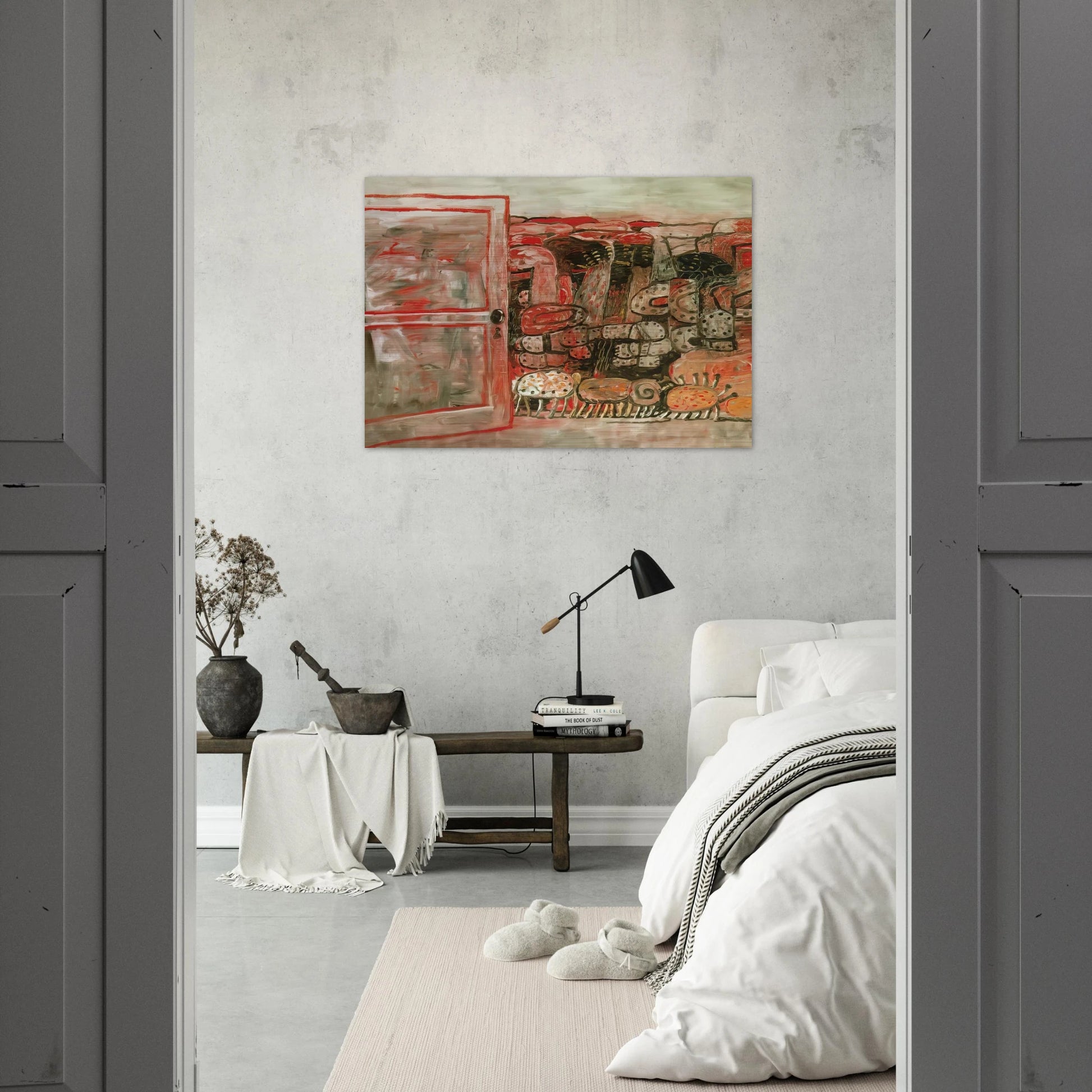 ENTRANCE - Philip Guston Brushed Aluminum Print - 70x100 cm / 28x40 inches | Philip Guston Aluminum Print | Philip Guston Prints