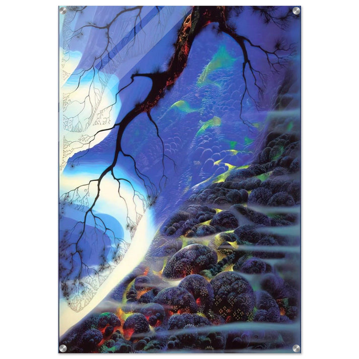 Mystical Big Sur - Eyvind Earle Acrylic Print - 70x100 cm / 28x40″ inches