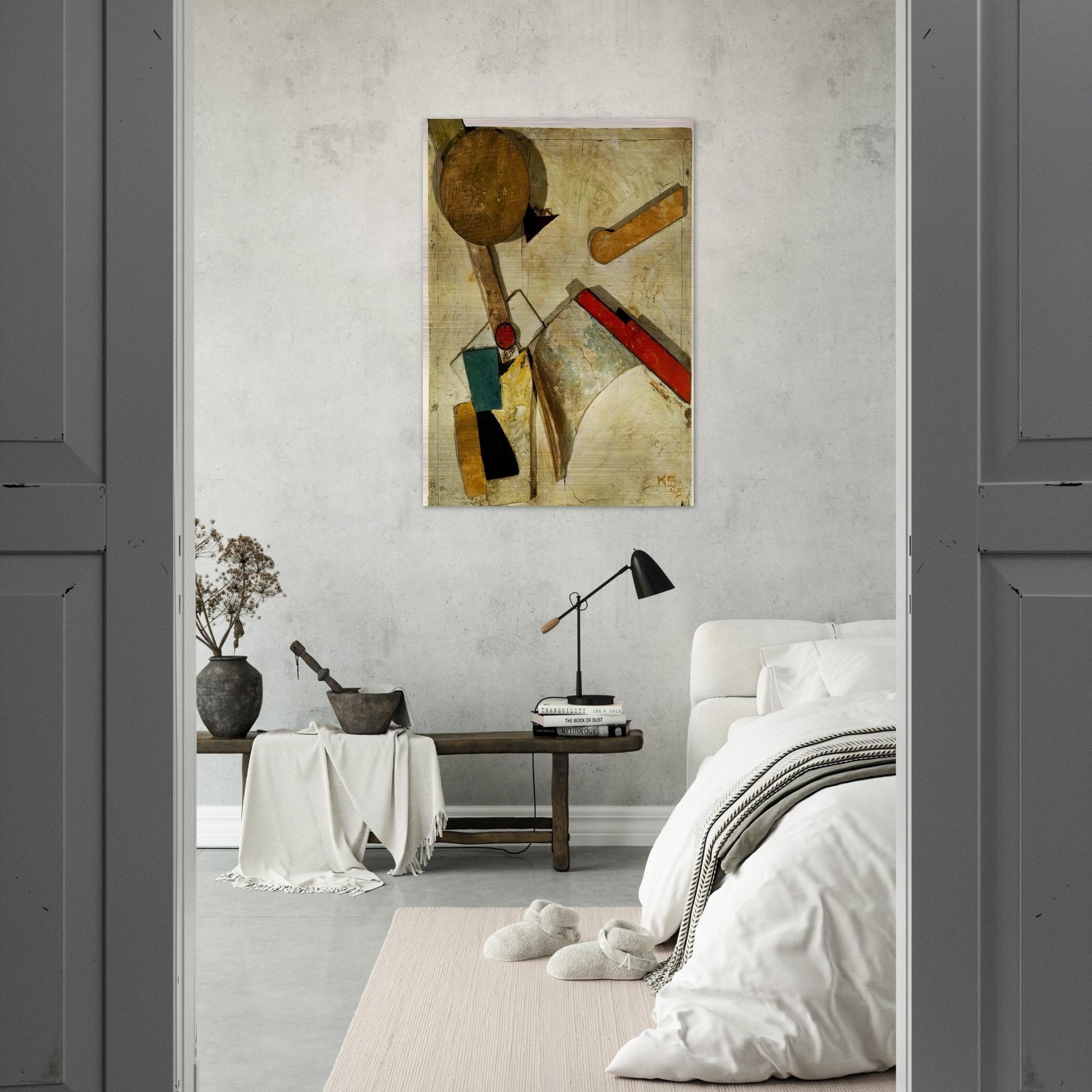 HEAVY RELIEF 1945 - Kurt Schwitters Brushed Aluminum Print - 70x100 cm / 28x40 inches | Kurt Schwitters Aluminum Print | Kurt Schwitters Prints