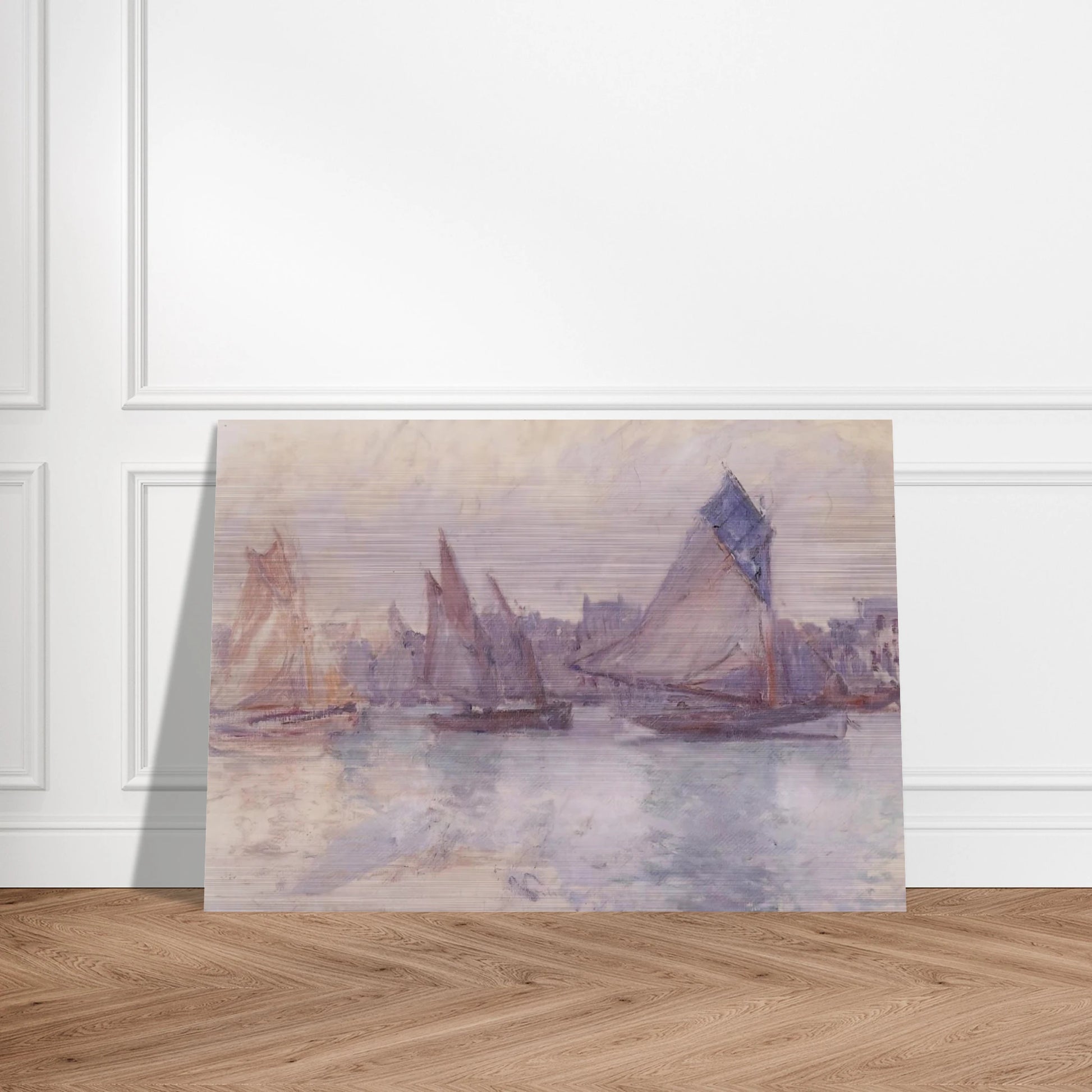 Boats in the Port of Le Havre - claude monet Brushed Aluminum Print - 70x100 cm / 28x40 inches | claude monet Aluminum Print | claude monet Prints