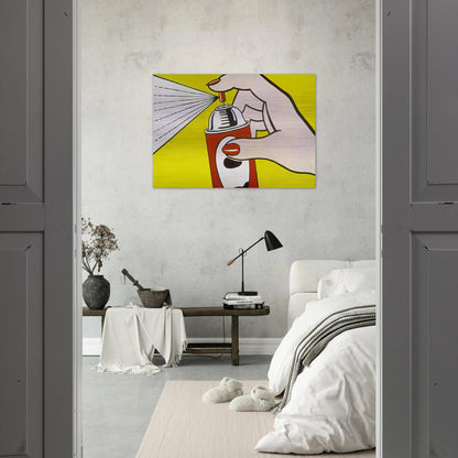 SPRAY 1962 - Roy Lichtenstein Brushed Aluminum Print - 70x100 cm / 28x40 inches | Roy Lichtenstein Aluminum Print | Roy Lichtenstein Prints