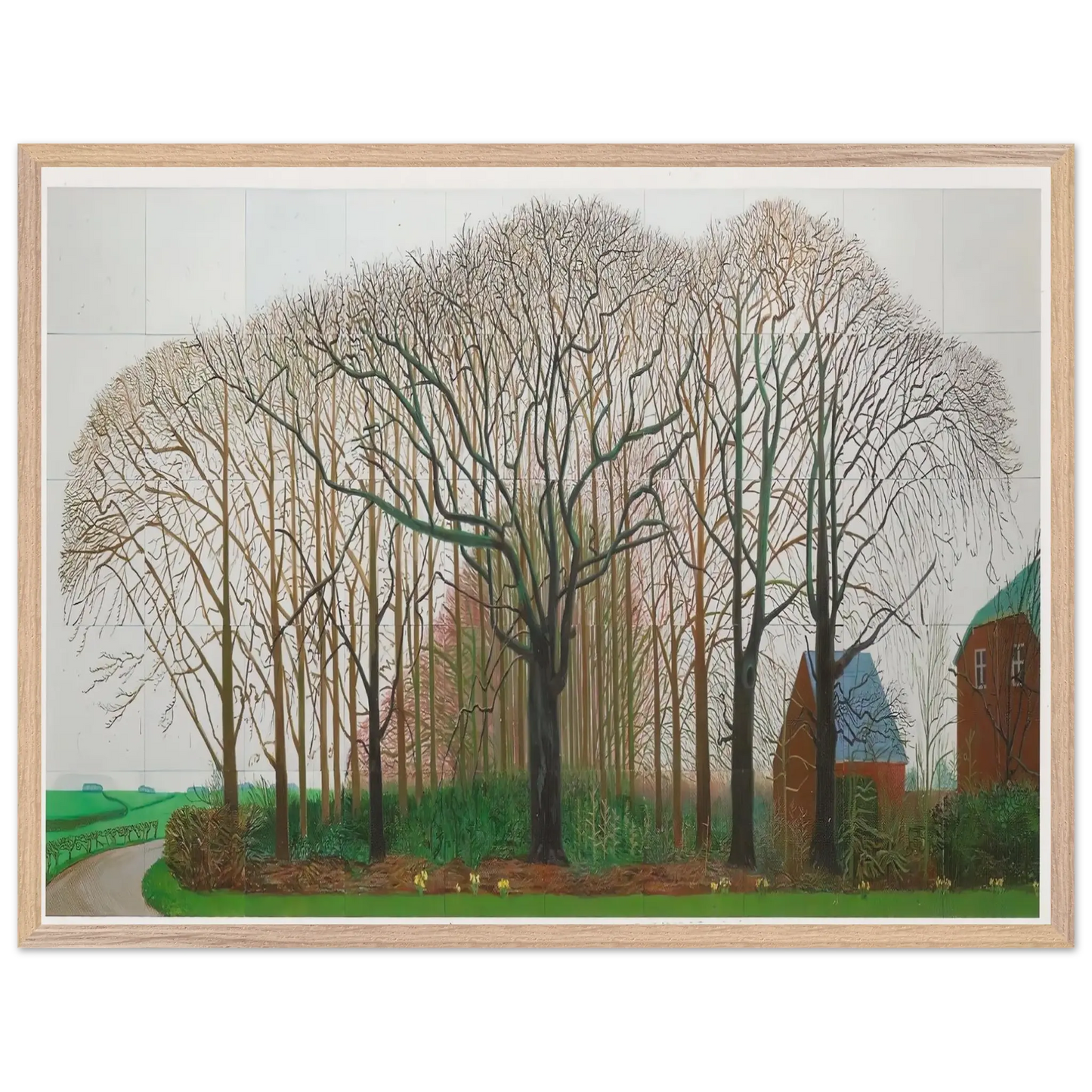 David Hockney - David Hockney Wall art - 15x20 cm / 6x8 Inches - Premium Wooden Framed Poster With Fine Art Paper - Wood frame