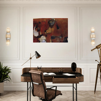 Untitled Red Painting - 1960 - Brett Whiteley Brushed Aluminum Print - 70x100 cm / 28x40 inches | Brett Whiteley Aluminum Print | Brett Whiteley Prints