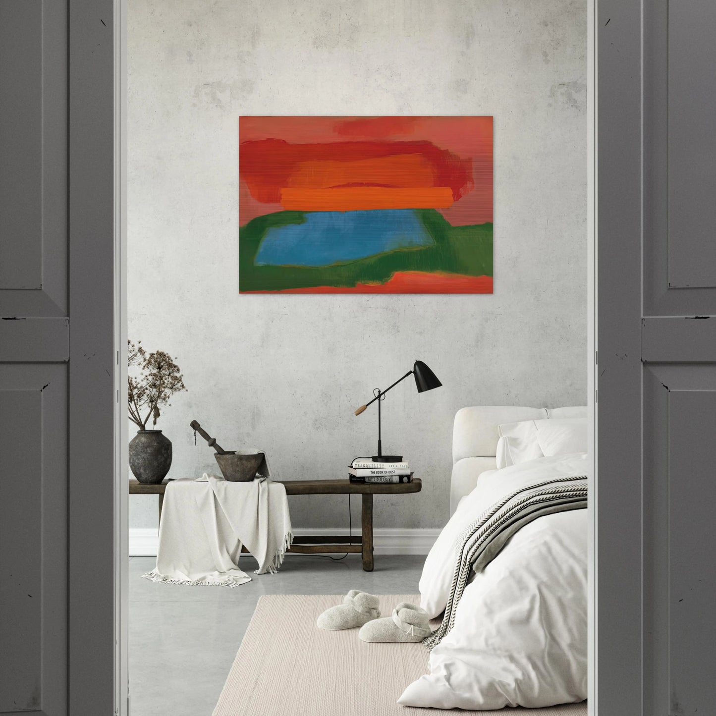 NUMBER 2 1967 - Esteban Vicente Brushed Aluminum Print - 70x100 cm / 28x40 inches | Esteban Vicente Aluminum Print | Esteban Vicente Prints