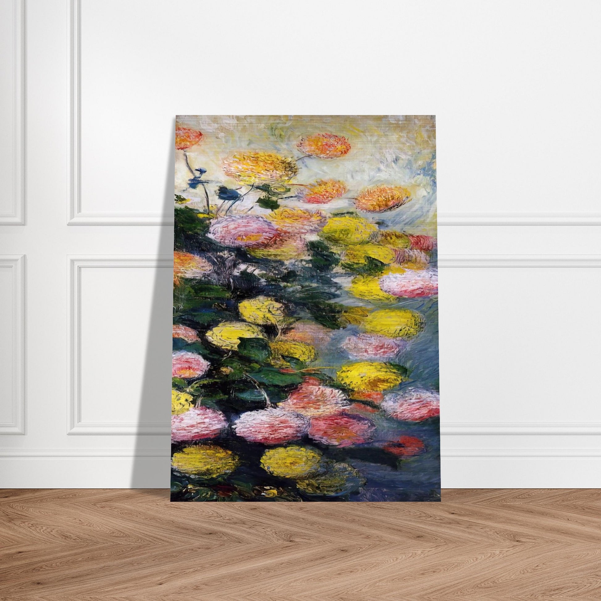 Dahlias 2 - claude monet Brushed Aluminum Print - 70x100 cm / 28x40 inches | claude monet Aluminum Print | claude monet Prints