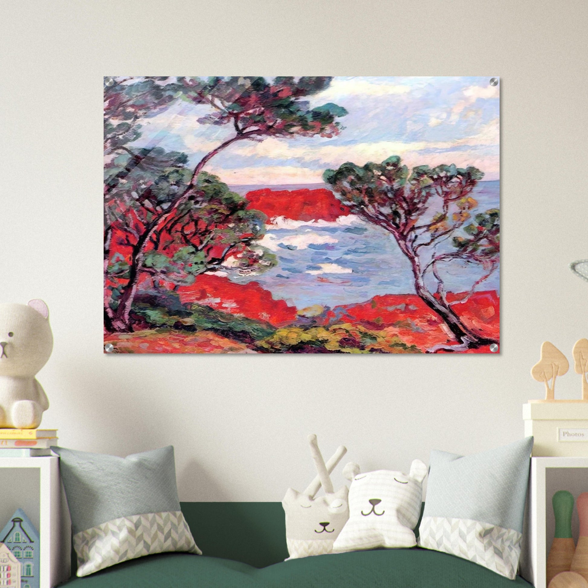 Les rochers rouges - 1894 - Armand Guillaumin Acrylic Print - 70x100 cm / 28x40″ inches | Armand Guillaumin Wall Art | Armand Guillaumin Prints