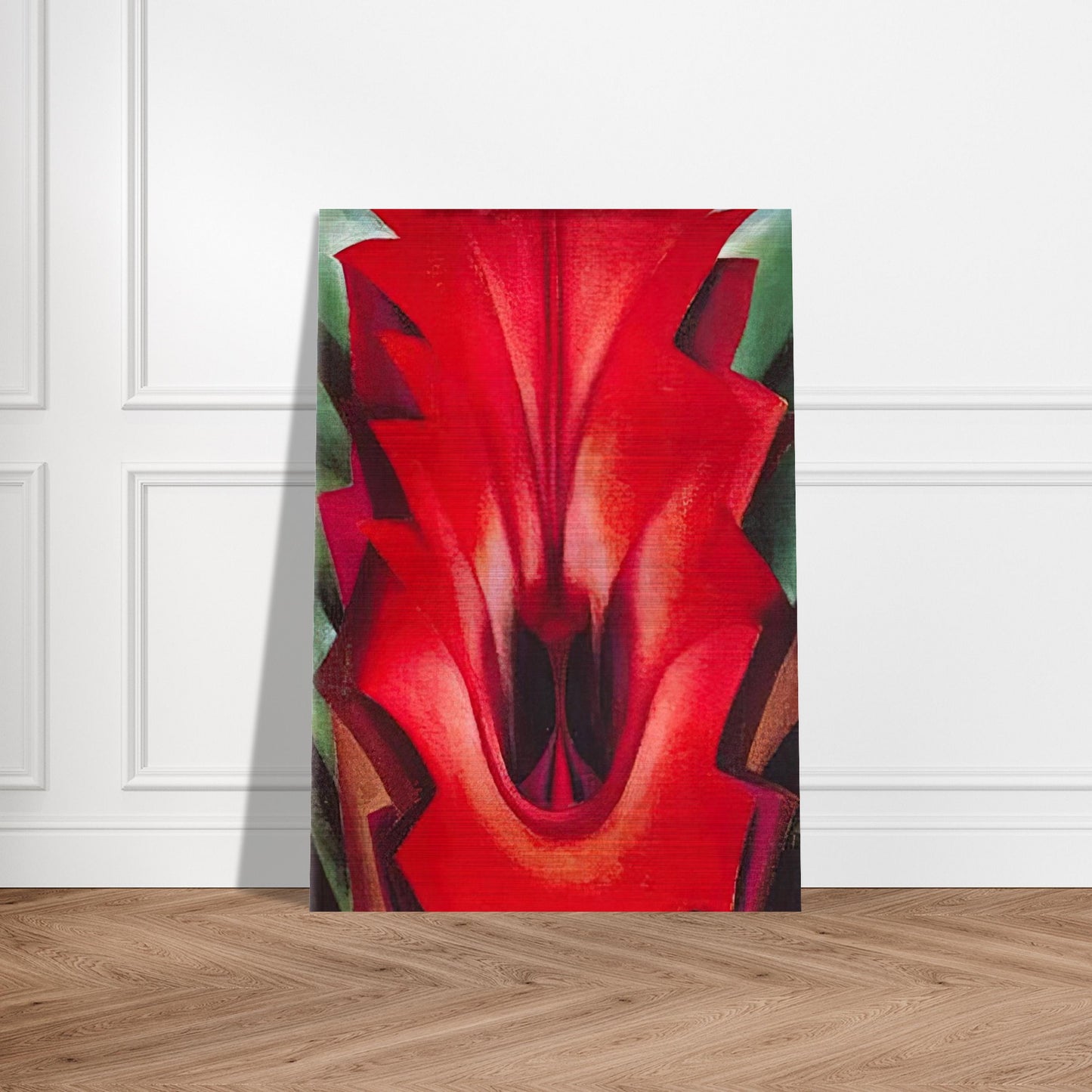 Inside Red Canna - Georgia O'Keeffe Brushed Aluminum Print - 70x100 cm / 28x40 inches | Georgia O'Keeffe Aluminum Print | Georgia O'Keeffe Prints