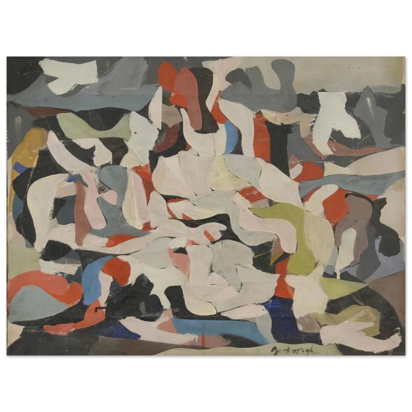 Robert Goodnough - Untitled - Abstract Expressionism  75x100 cm / 30x40inches Fine Art Poster